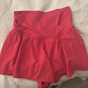 Aerie Pink Skorts with Flowy High-Waist Design